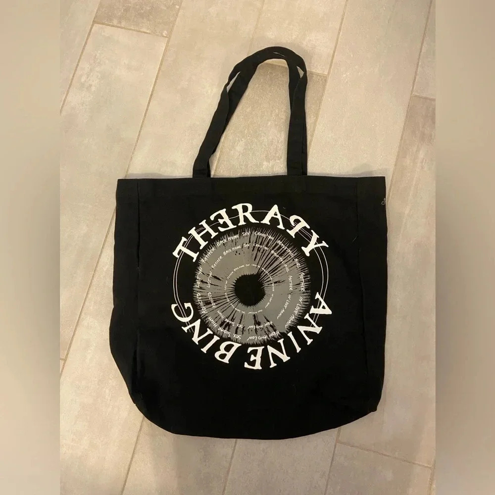 Anine Bing Therapy Sounds the Spirit of LA Tote Black & White